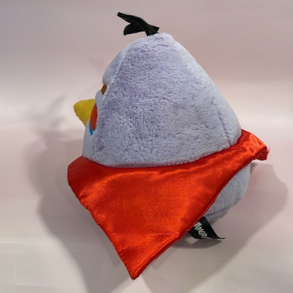 Angry Birds Space Purple Chuck Lazer Bird With Red Cape Plush 8” tall Excellent… - Picture 5 of 7